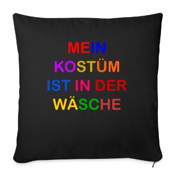 Costume de Carnaval Cadeau Femme Carnaval Carnaval - Housse de coussin décorative 45 x 45 cm - noir - Devant
