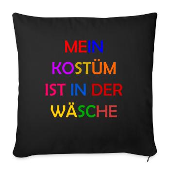 Costume de Carnaval Cadeau Femme Carnaval Carnaval - Housse de coussin décorative 45 x 45 cm - noir - Devant