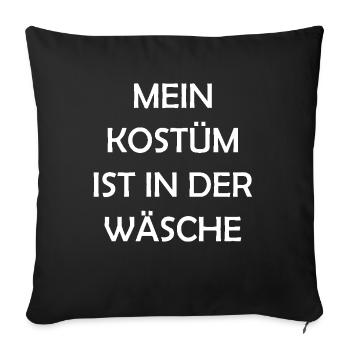 Costume de Carnaval Cadeau Femme Carnaval Carnaval - Housse de coussin décorative 45 x 45 cm - noir - Devant