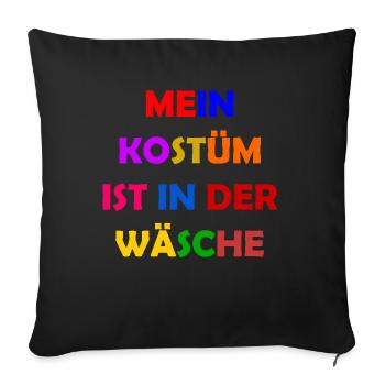 Costume de Carnaval Cadeau Femme Carnaval Carnaval - Housse de coussin décorative 45 x 45 cm - noir - Devant