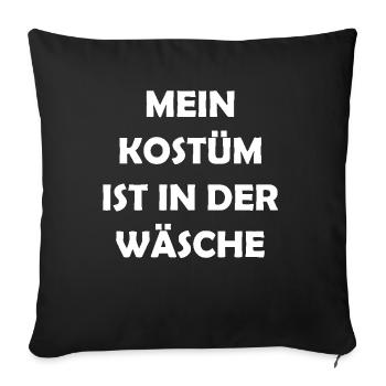 Costume de Carnaval Cadeau Femme Carnaval Carnaval - Housse de coussin décorative 45 x 45 cm - noir - Devant