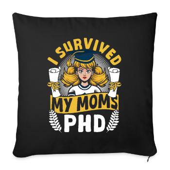Completion of the doctoral thesis Doctoral degree Doctorate - Sofa pillowcase 17,3'' x 17,3'' (45 x 45 cm) - black - Front