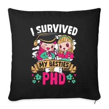 Doctorate PhD Academic Doctor Doctorate - Sofa pillowcase 17,3'' x 17,3'' (45 x 45 cm) - black - Front