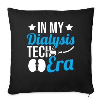 À l’époque de la technologie de la dialyse - Housse de coussin décorative 45 x 45 cm - noir - Devant