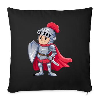 Freundlicher Ritter als Geburtstagsgeschenk Design - Sofakissenbezug 45 x 45 cm - Schwarz - Vorne