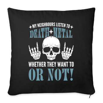 Groupe de Heavy Metal Metal Rock Musique Death Metal - Housse de coussin décorative 45 x 45 cm - noir - Devant