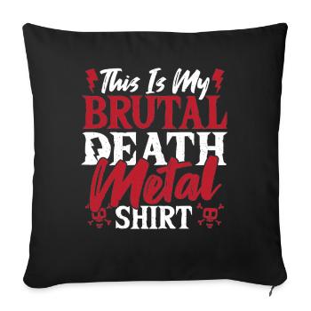 Hard Rock Heavy Metal Rock Music Band Death Metal - Sofa pillowcase 17,3'' x 17,3'' (45 x 45 cm) - black - Front