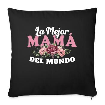 The World's Best Mom Mother's Day Gift - Sofa pillowcase 17,3'' x 17,3'' (45 x 45 cm) - black - Front