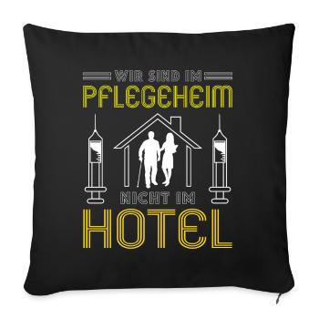 Altenpflege Pfleger Pflegepersonal Pflegekraft - Sofakissenbezug 45 x 45 cm - Schwarz - Vorne