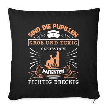 Altenpfleger Geschenk Altenpflege Pflegefachkraft - Sofakissenbezug 45 x 45 cm - Schwarz - Vorne