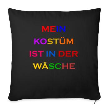 Carnival Costume Women's Gift Carnival Carnival - Sofa pillowcase 17,3'' x 17,3'' (45 x 45 cm) - black - Front