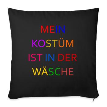 Costume de Carnaval Cadeau Femme Carnaval Carnaval - Housse de coussin décorative 45 x 45 cm - noir - Devant