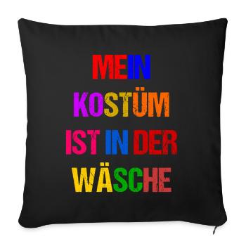 Costume de Carnaval Cadeau Femme Carnaval Carnaval - Housse de coussin décorative 45 x 45 cm - noir - Devant