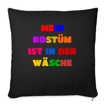 Carnival Costume Women's Gift Carnival Carnival - Sofa pillowcase 17,3'' x 17,3'' (45 x 45 cm) - black - Front