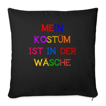 Costume de Carnaval Cadeau Femme Carnaval Carnaval - Housse de coussin décorative 45 x 45 cm - noir - Devant