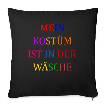 Costume de Carnaval Cadeau Femme Carnaval Carnaval - Housse de coussin décorative 45 x 45 cm - noir - Devant