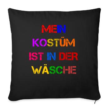 Carnival Costume Women's Gift Carnival Carnival - Sofa pillowcase 17,3'' x 17,3'' (45 x 45 cm) - black - Front