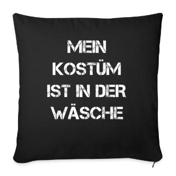 Costume de Carnaval Cadeau Femme Carnaval Carnaval - Housse de coussin décorative 45 x 45 cm - noir - Devant