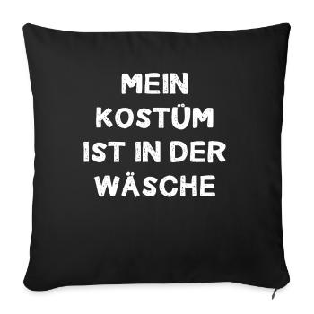 Costume de Carnaval Cadeau Femme Carnaval Carnaval - Housse de coussin décorative 45 x 45 cm - noir - Devant