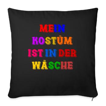 Costume de Carnaval Cadeau Femme Carnaval Carnaval - Housse de coussin décorative 45 x 45 cm - noir - Devant