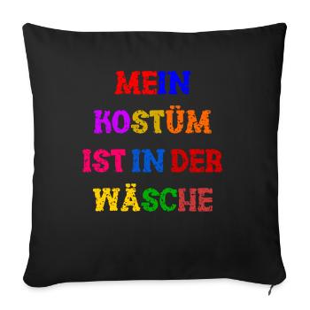 Costume de Carnaval Cadeau Femme Carnaval Carnaval - Housse de coussin décorative 45 x 45 cm - noir - Devant