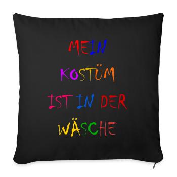 Costume de Carnaval Cadeau Femme Carnaval Carnaval - Housse de coussin décorative 45 x 45 cm - noir - Devant