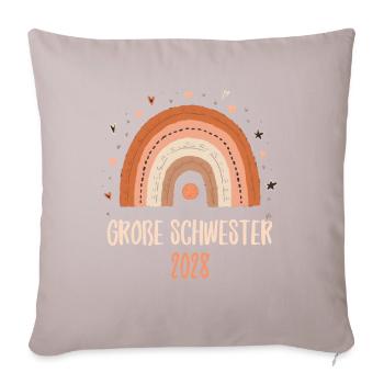 Grande Sœur 2028 Arc-en-ciel - Housse de coussin décorative 45 x 45 cm - taupe clair - Devant