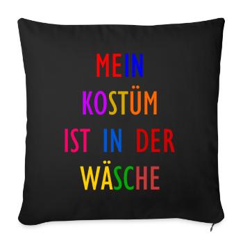 Carnival Costume Women's Gift Carnival Carnival - Sofa pillowcase 17,3'' x 17,3'' (45 x 45 cm) - black - Front