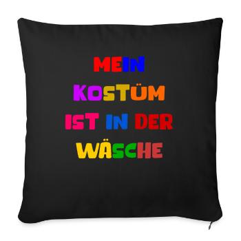 Carnival Costume Women's Gift Carnival Carnival - Sofa pillowcase 17,3'' x 17,3'' (45 x 45 cm) - black - Front