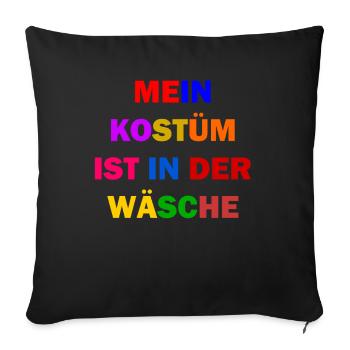 Costume de Carnaval Cadeau Femme Carnaval Carnaval - Housse de coussin décorative 45 x 45 cm - noir - Devant