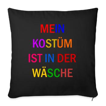 Costume de Carnaval Cadeau Femme Carnaval Carnaval - Housse de coussin décorative 45 x 45 cm - noir - Devant