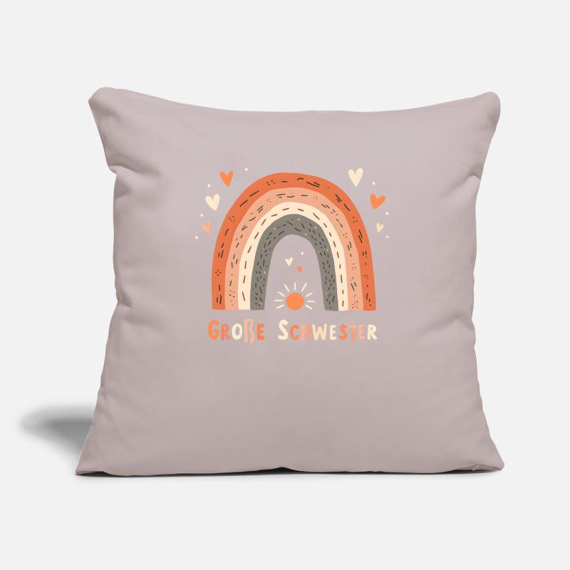 Große Schwester Regenbogen Boho Sofakissenbezug 45 x 45 cm