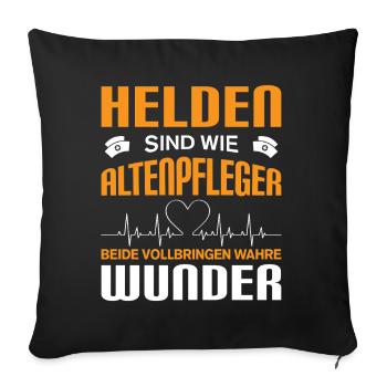 Altenpflege Pfleger Pflegepersonal Pflegekraft - Sofakissenbezug 45 x 45 cm - Schwarz - Vorne