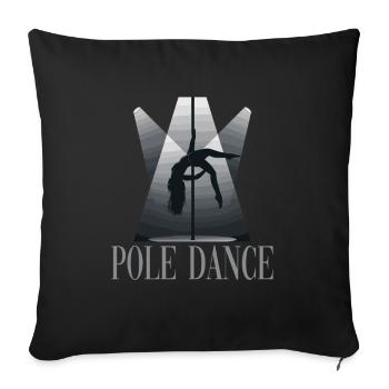 Pole Dance Pole Tänzerin Stangentanz - Sofakissenbezug 45 x 45 cm - Schwarz - Vorne