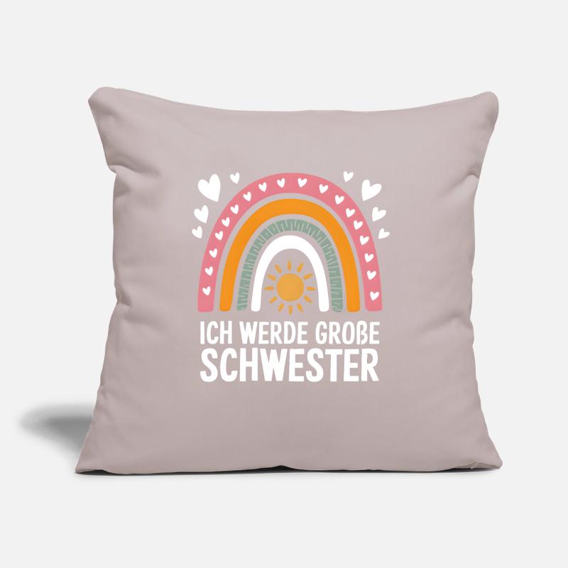 Ich Werde Große Schwester Regenbogen Boho Sofakissenbezug 45 x 45 cm