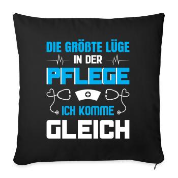Altenpfleger Geschenk Altenpflege Pflegefachkraft - Sofakissenbezug 45 x 45 cm - Schwarz - Vorne
