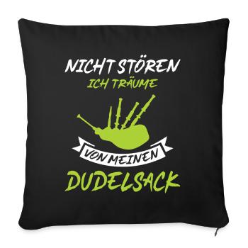 Dudelsackspieler Dudelsack Männer Geschenk - Sofakissenbezug 45 x 45 cm - Schwarz - Vorne