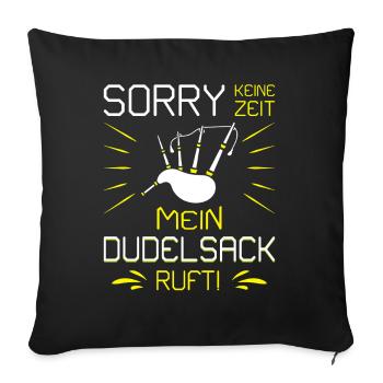 Dudelsackspieler Dudelsack Männer Geschenk - Sofakissenbezug 45 x 45 cm - Schwarz - Vorne
