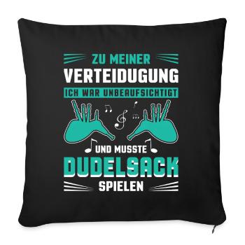 Dudelsackspieler Dudelsack Männer Geschenk - Sofakissenbezug 45 x 45 cm - Schwarz - Vorne