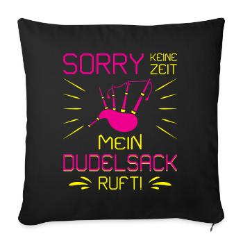 Dudelsackspieler Dudelsack Männer Geschenk - Sofakissenbezug 45 x 45 cm - Schwarz - Vorne