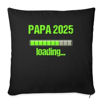 Dad 2025 Gift Men Men Father Pregnant - Sofa pillowcase 17,3'' x 17,3'' (45 x 45 cm) - black - Front