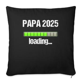 Dad 2025 Gift Men Men Father Pregnant - Sofa pillowcase 17,3'' x 17,3'' (45 x 45 cm) - black - Front