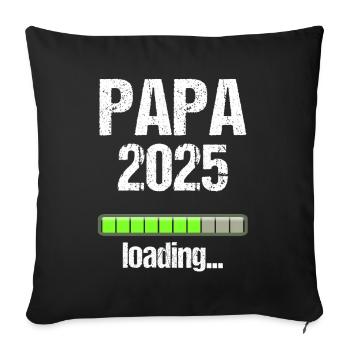 Dad 2025 Gift Men Men Father Pregnant - Sofa pillowcase 17,3'' x 17,3'' (45 x 45 cm) - black - Front