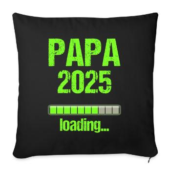 Dad 2025 Gift Men Men Father Pregnant - Sofa pillowcase 17,3'' x 17,3'' (45 x 45 cm) - black - Front