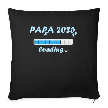 Dad 2025 Gift Men Men Father Pregnant - Sofa pillowcase 17,3'' x 17,3'' (45 x 45 cm) - black - Front