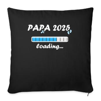 Dad 2025 Gift Men Men Father Pregnant - Sofa pillowcase 17,3'' x 17,3'' (45 x 45 cm) - black - Front