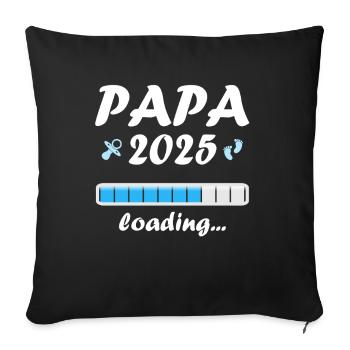 Dad 2025 Gift Men Men Father Pregnant - Sofa pillowcase 17,3'' x 17,3'' (45 x 45 cm) - black - Front