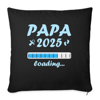 Dad 2025 Gift Men Men Father Pregnant - Sofa pillowcase 17,3'' x 17,3'' (45 x 45 cm) - black - Front