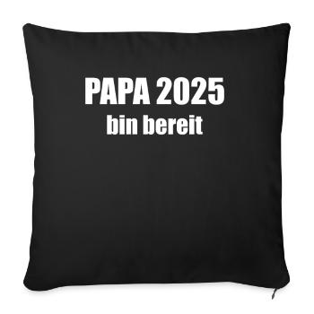Dad 2025 Gift Men Men Father Pregnant - Sofa pillowcase 17,3'' x 17,3'' (45 x 45 cm) - black - Front