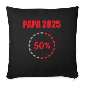 Dad 2025 Gift Men Men Father Pregnant - Sofa pillowcase 17,3'' x 17,3'' (45 x 45 cm) - black - Front